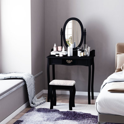 Ensemble coiffeuse avec miroir Balzourt