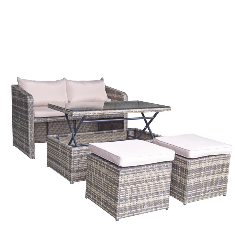 Hongming 4 Seater Rattan Sofa Set