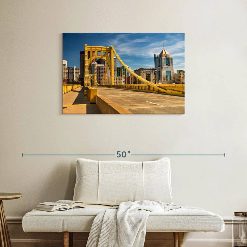 Lilie Roberto Clemente Bridge à Pittsburgh, H 24 po x l 36 po