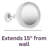 Jerdon 9.75" Lighted Wall Mount Magnified Makeup Mirror, Plug In