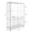Vitrine moderne en verre avec lumières DEL