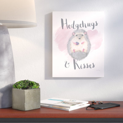 «Hedgehugs And Kisses», impression sur toile