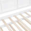 Lit en bois avec couchette, lit pour enfant avec tablette, blanc