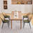 Faux Leather Rattan Back Dining Chairs-2042356577
