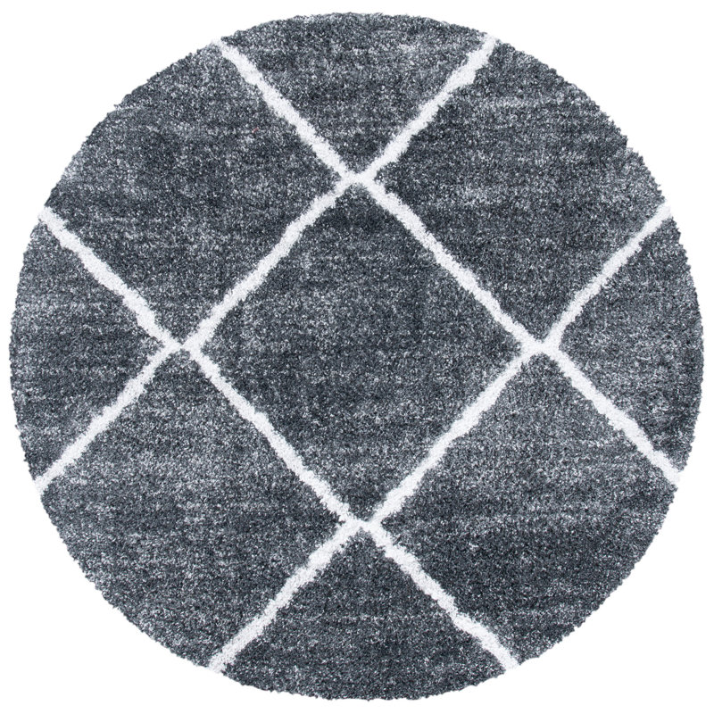 Tapis à poils longs Pouliot, Rond 6 pi 7 po