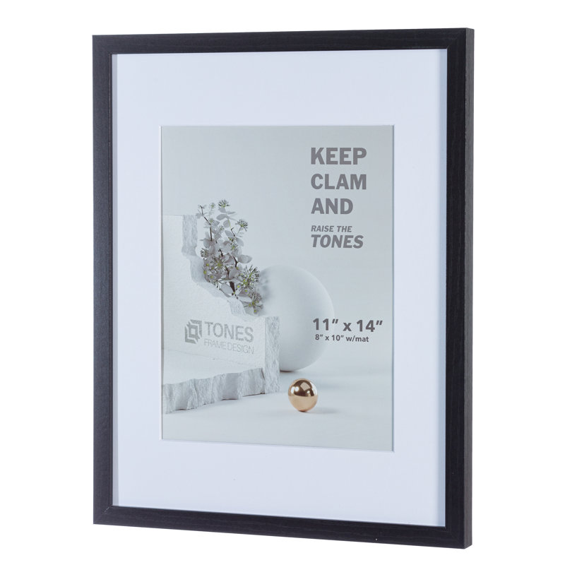 Niambh Rectangular Picture Frame, Black, 11" x 14"