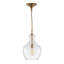 Luminaire suspendu simple en verre transparent 1 lumière Kazal-1088764127