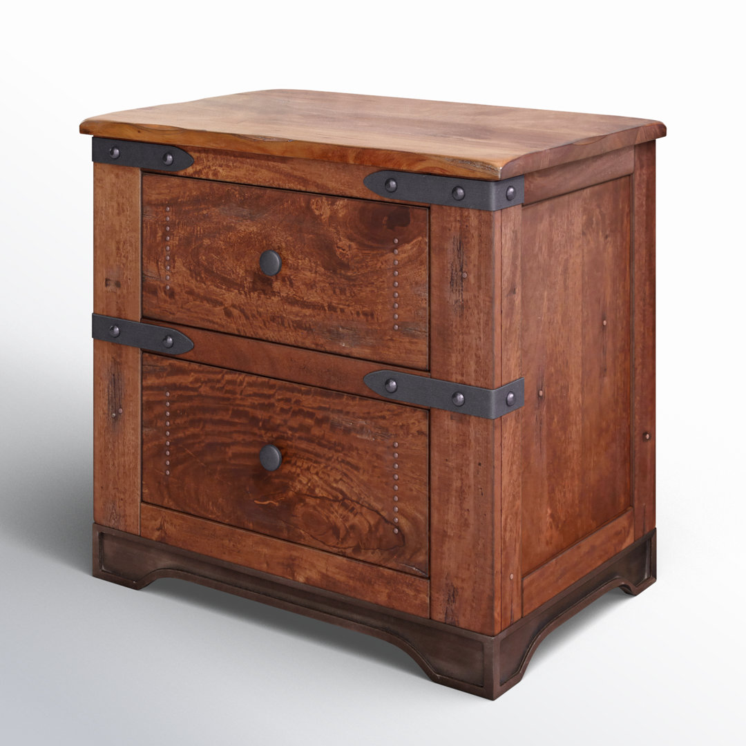 Gwenola 2 Drawer Nightstand Millwood Pines