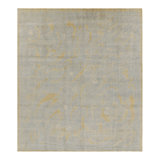 Rug & Kilim’S French Art Deco Style Rug In Blue With Yellow Geometric Patterns