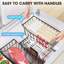 4 Pack Freezer Organizer Bins Stackable Chest Freezer Organizer with Foldable Handle for 5-7 Cu.FT Deep,Black