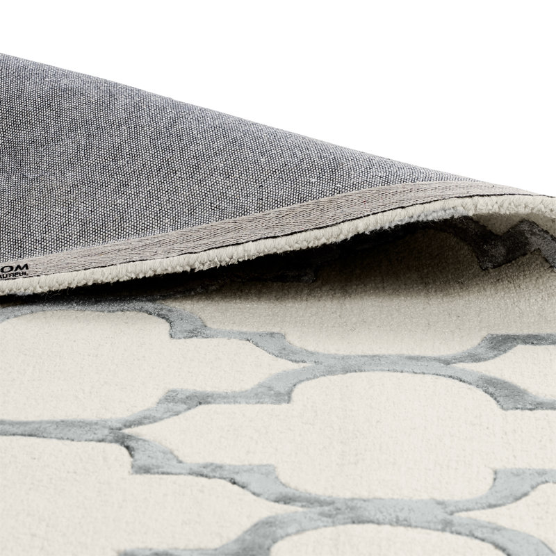 Loyers Geometric Wool Hand Woven Area Rug, Rectangle 305 x 427cm