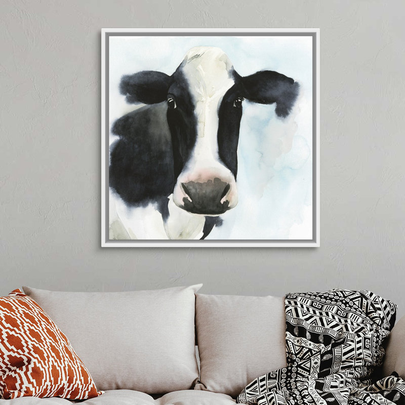 Art mural sur toile Farmhouse Friend II, Toile avec cadre blanc, H 38 po x l 38 po x P 2 po