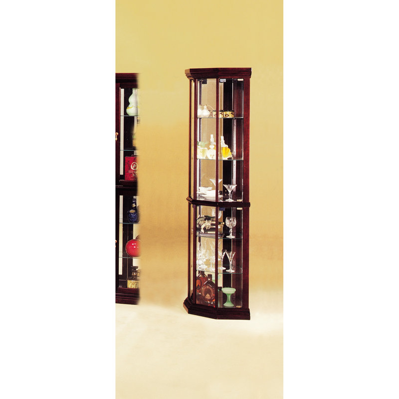Vitrine de coin vitrée Cherry Curio