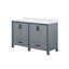 Meuble-lavabo double l 60 po x P 22 po avec plateau en marbre de culture-1693289832