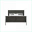 Ensemble de chambre à coucher, 2 pièces lit-bateau traditionnel gris foncé Eastern King & amp; Table de chevet | Gris foncé | Lits-bateau-142290075-142290067-142287724
