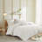 Brooklyn Cotton Jacquard Comforter Set with Euro Shams and Throw Pillows-896363540-896363537