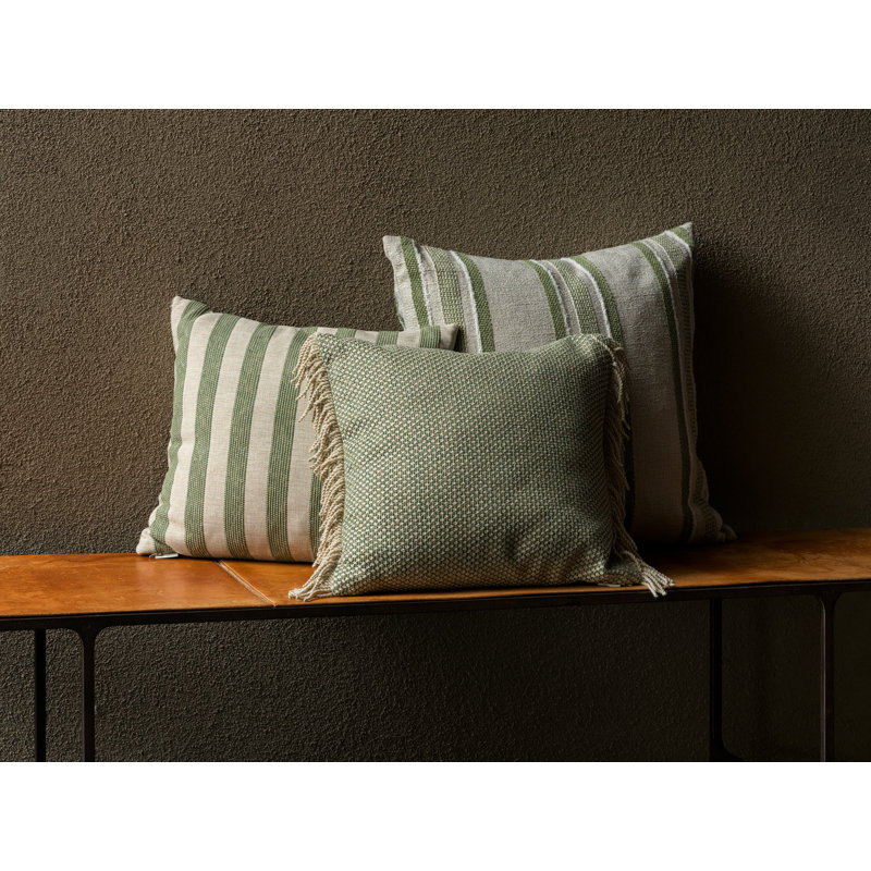 Indira Pillow Cover & Insert, Emerald, Square 19.69"