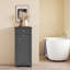 Bathroom Laundry Cabinet with Hamper and Drawer, Tilt-Out Clothes Hamper Cabinet with Removable Liner, for Bathroom or Bedroom, Grey-1603561176