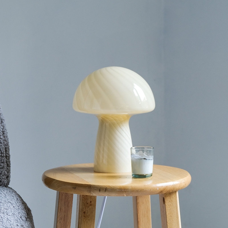 Petite lampe de table en verre, Beurre, Beurre
