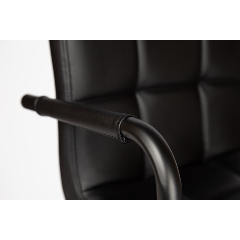 Tabouret pivotant à hauteur réglable Cahir, Noir