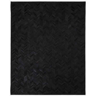 Azikiwe Chevron Handmade Cowhide Area Rug