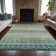 Machine Washable Indoor/Outdoor Xhevrie Teal Rug