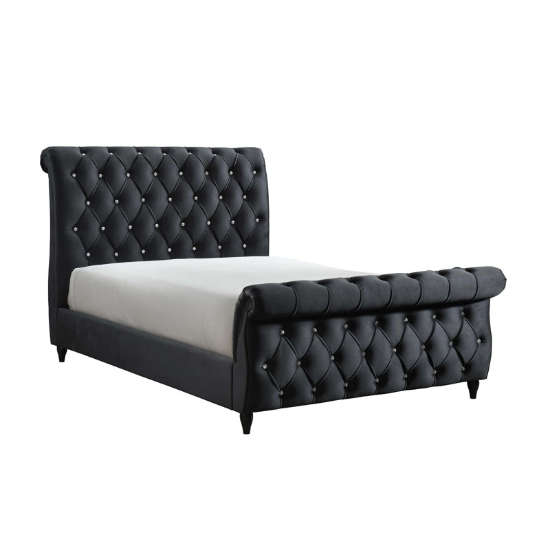 Sharples Upholstered Sleigh Bed, King