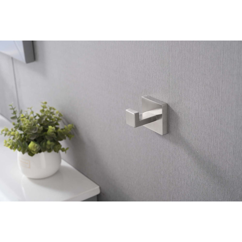 Crochets à serviettes muraux en acier inoxydable pour la salle de bain, la chambre à coucher et la cuisine, Argent