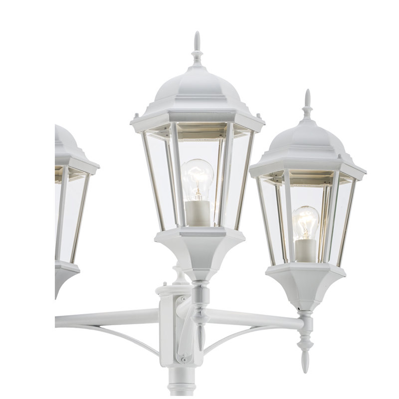 Lampadaire à 3 lumières de 98 po, Blanc