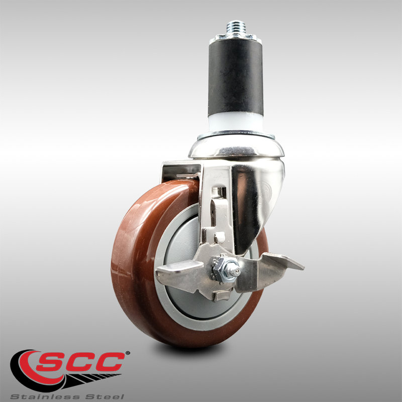 Polyurethane Casters, Maroon