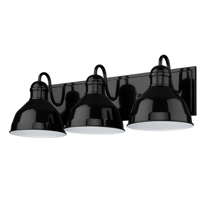 Éclairage pour meuble-lavabo à intensité variable Hachiro, 3, Noir, noir, noir, noir