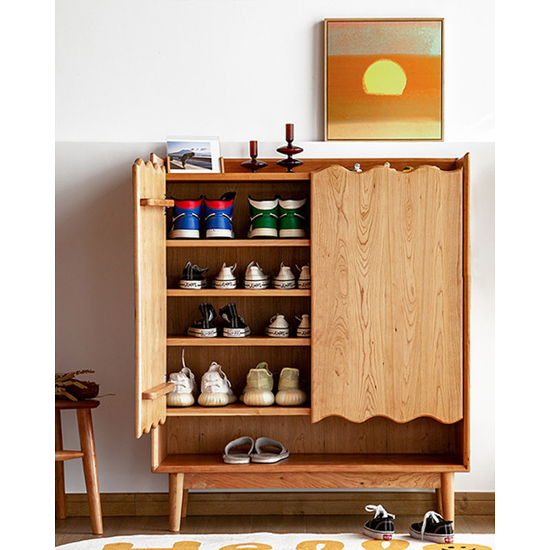Armoire à chaussures en bois massif Nordic
