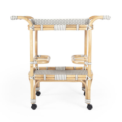 Selena & Rattan Bar Cart