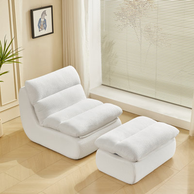 Fauteuil inclinable moderne en velours côtelé avec siège confortable