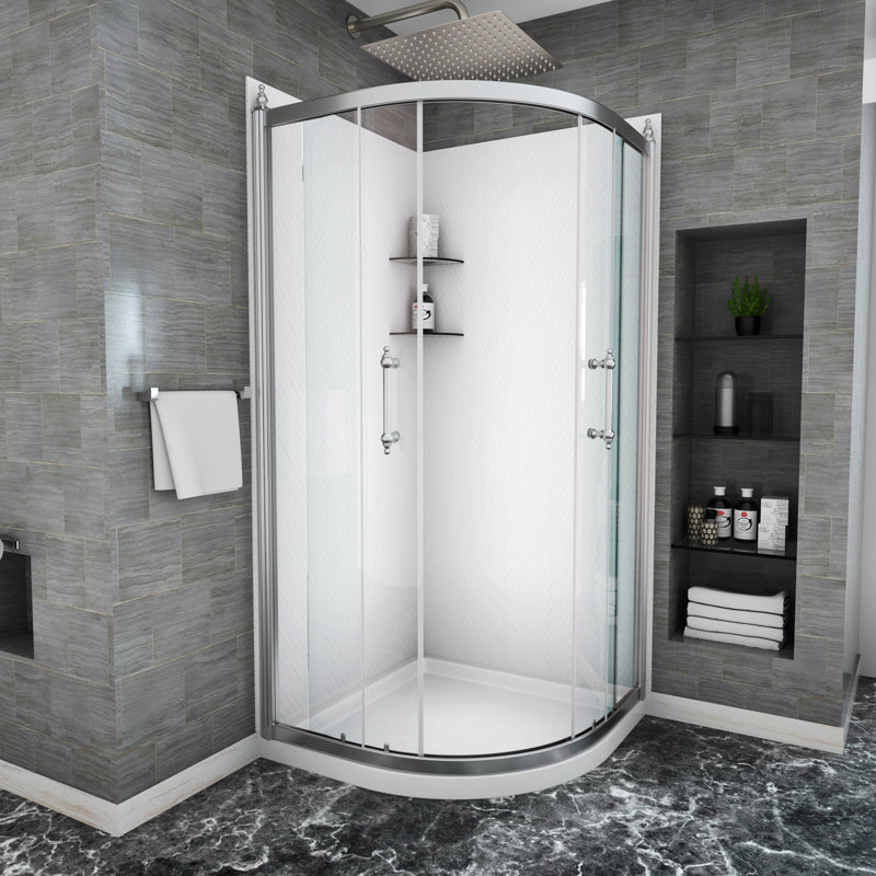Porte de douche l 34 po x H 72 po
