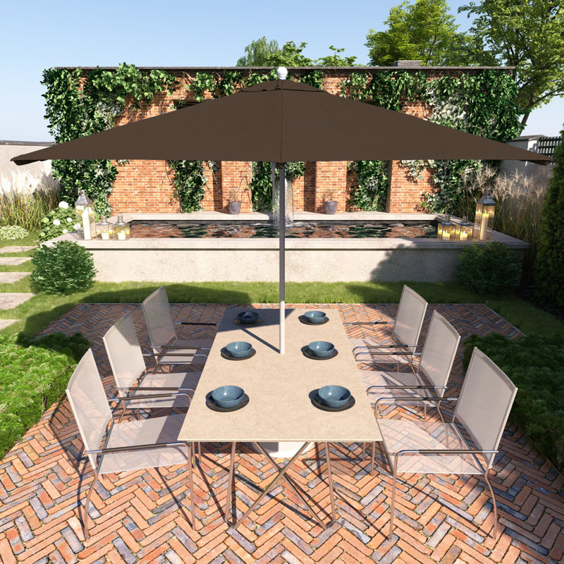 Parasol de jardin commercial en bois gris 11 pi, Cacao