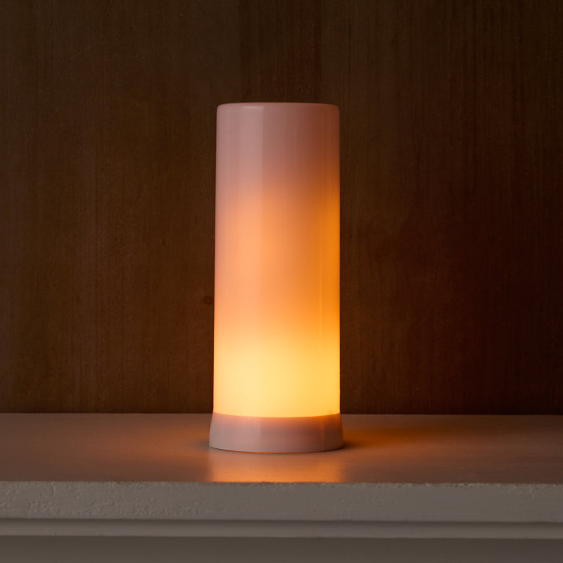 Bougie 8 po sans flamme orange