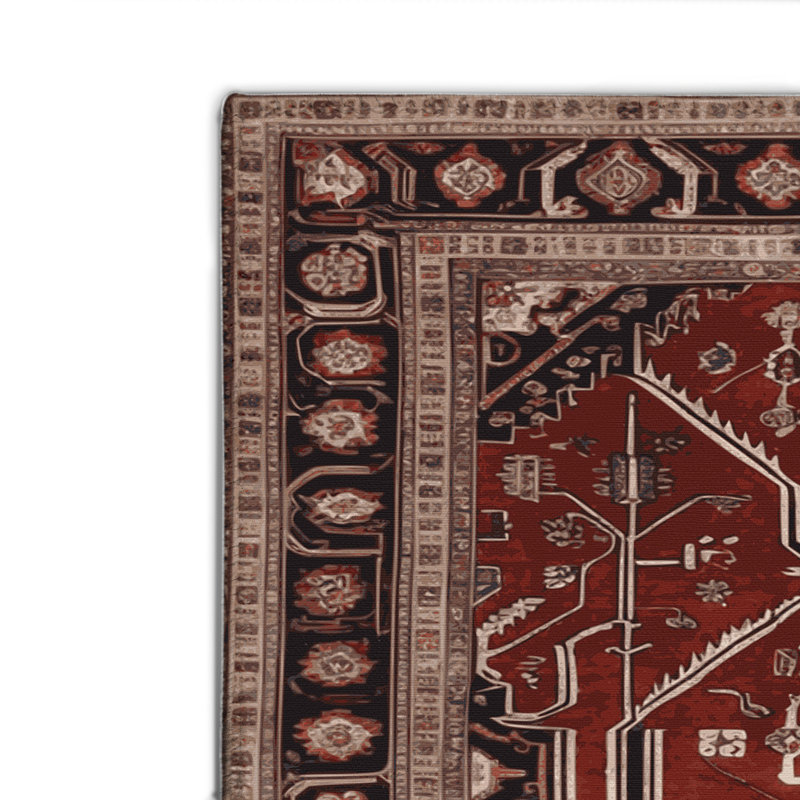 Persian Brown Indoor and Outdoor Area Rug, Rectangle 2' x 3'