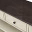 Console rétro avec deux tablettes ouvertes, structure en bois de pin massif et pieds pour le salon-591698271