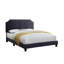 Lit plateforme tapissier en velours avec tête de lit festonnée et garniture cloutée Luxury-65862798-65862793