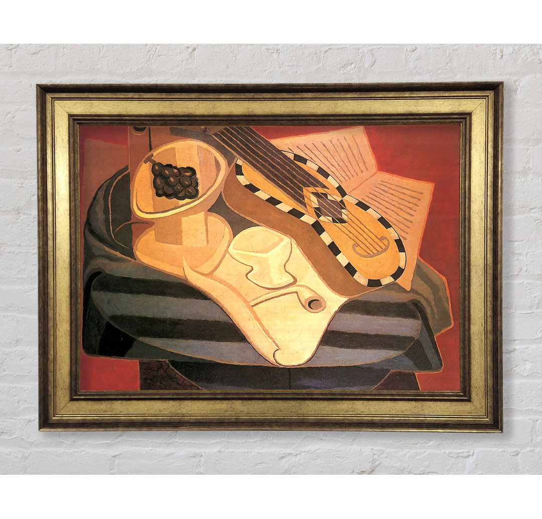 Juan Gris Gitarre mit Ornamenten - Einzelner Bilderrahmen Kunstdrucke