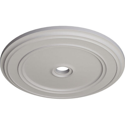 Médaillon de plafond classique Endurathane, diamètre extérieur de 41 1/8 po x P 4 po x P 2 1/8 po (convient aux auvents jusqu'à 5 1/2 po), fini blanc ultra pur peint à la main