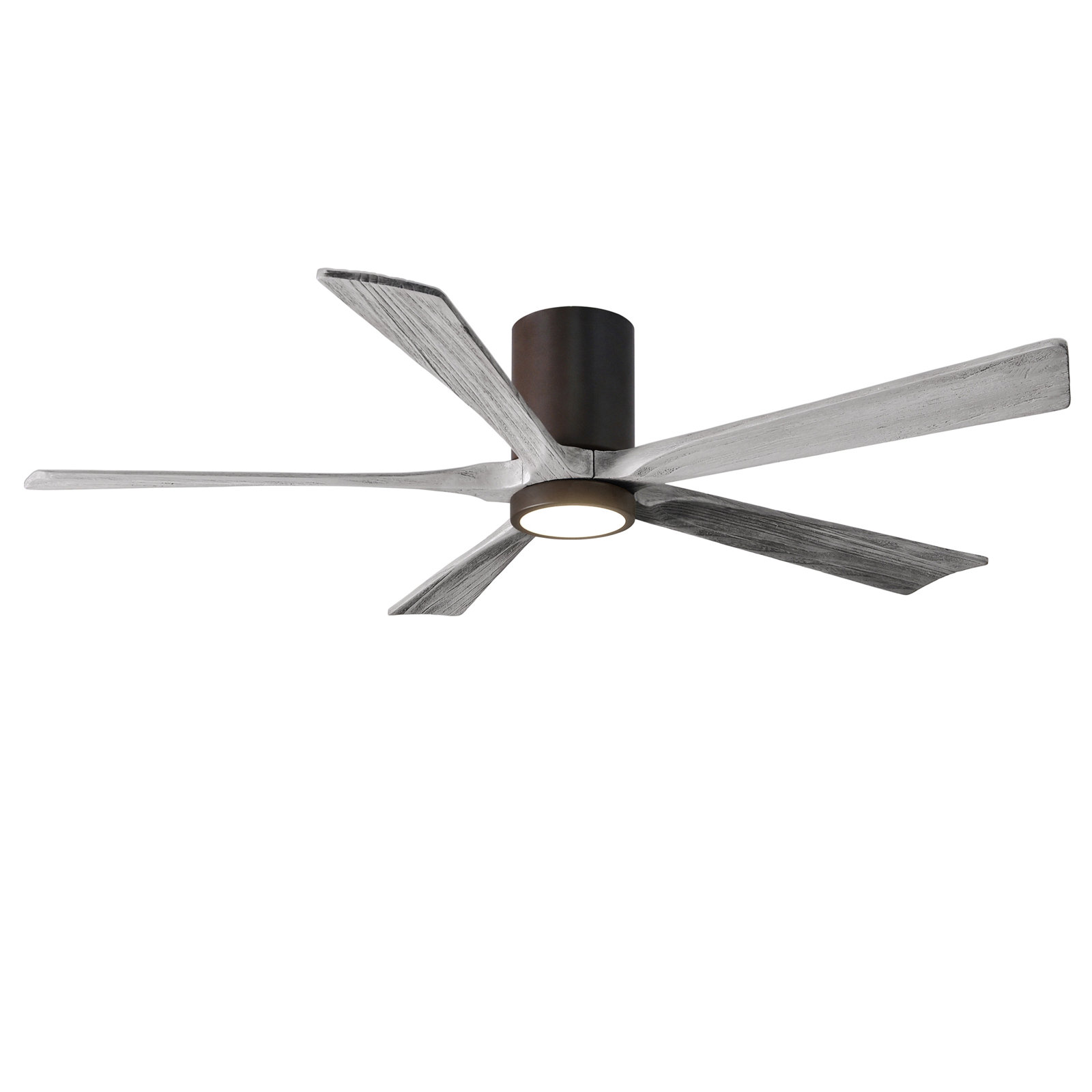 Irene 5 - Blade LED Ceiling Fan with Light Kit Included, Textured Bronze, Barn Wood Tone, 60"