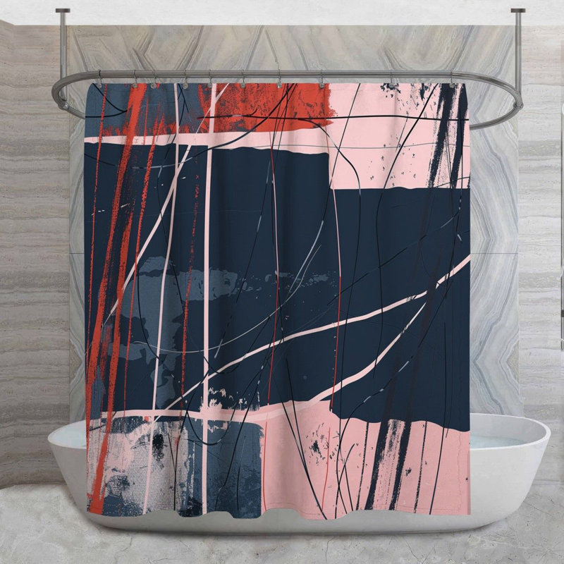 Rideau de douche artistique, H 83 po x l 70 po