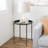 Small Round Side Table with Removable Tray, Folding Accent Table for Bedroom, Balcony, and Garden-36557333