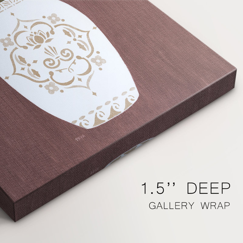 Fleurs romantiques I - Cavas enveloppés de galerie, H 18 po x l 12 po
