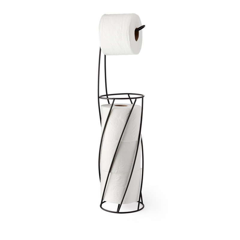 Porte-papier hygiénique TWIST, Noir mat