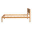 Twin Platform Bed With Headboard, Unbreakable Wood Slat Support, No Box Spring, Oak Long-Wearing-110761785