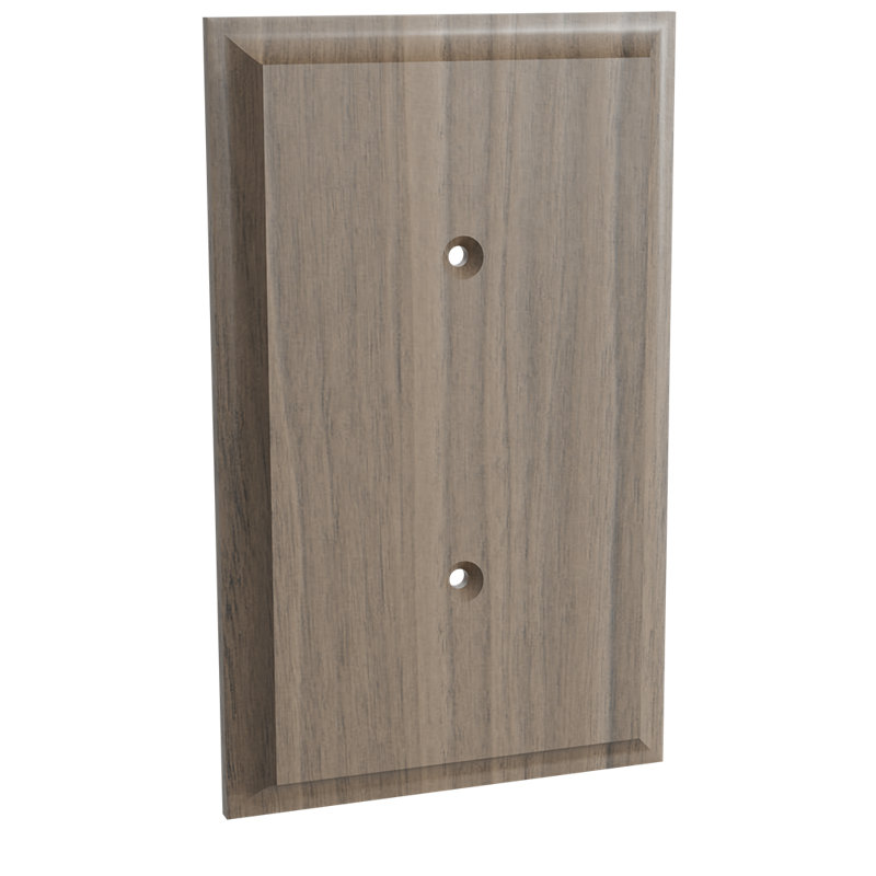 Single Blank Switch Plate Cover - Walnut, Walnut