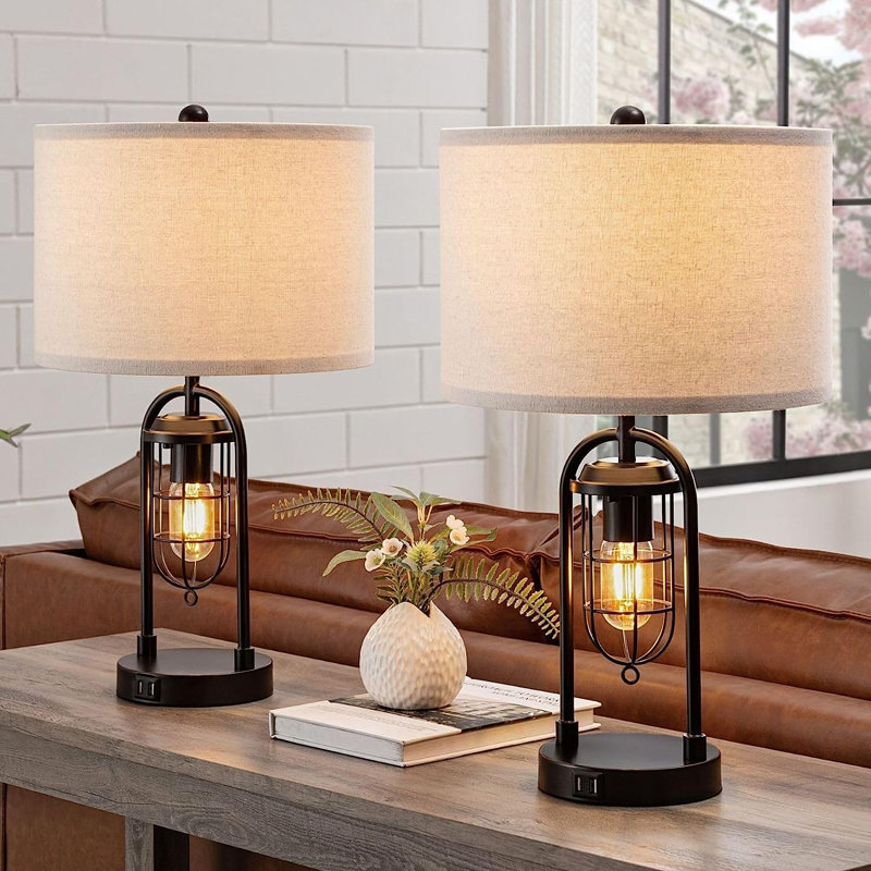 Deidamia Metal USB Table Lamp
